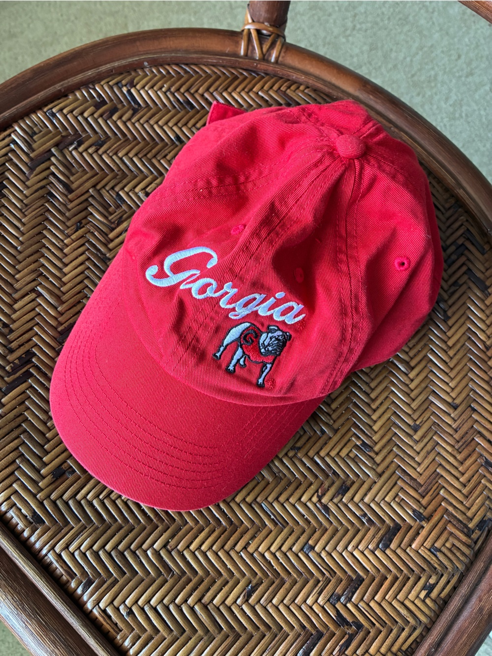 University of Georgia Red Varsity Script Baseball Cap